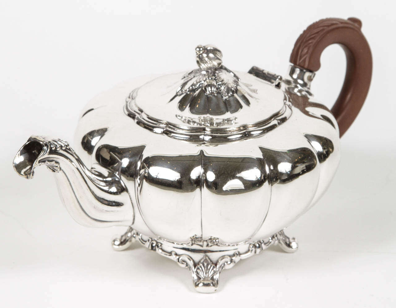 Five Piece Silver Plate English Tea Set 6