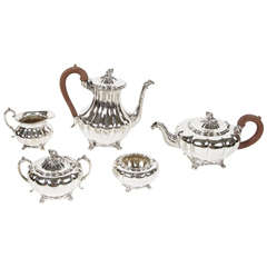 Five Piece Silver Plate English Tea Set