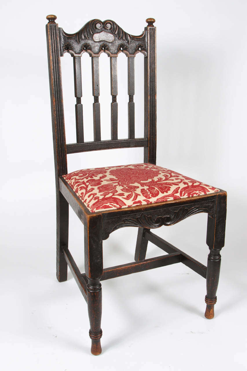 Set of Four Antique Oak Chairs For Sale at 1stdibs