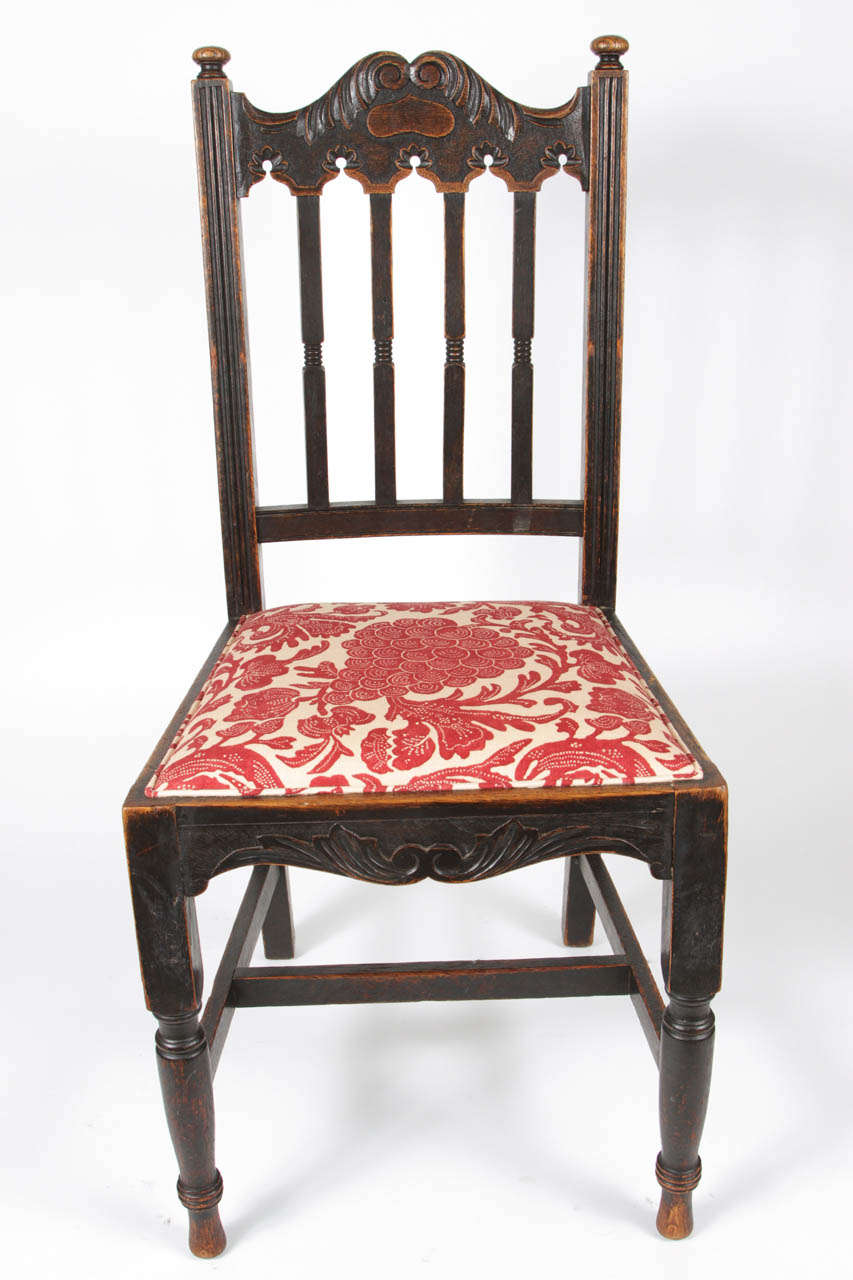 Set of Four Antique Oak Chairs For Sale at 1stdibs