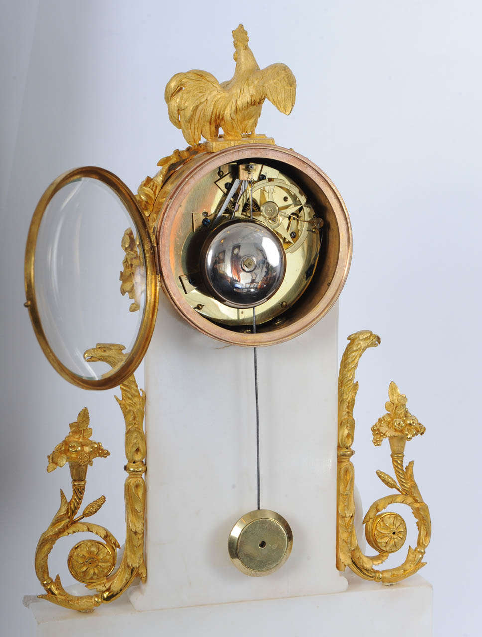 A French Louis XVI ormolu and marble sculptural mantel clock, circa 1770 4