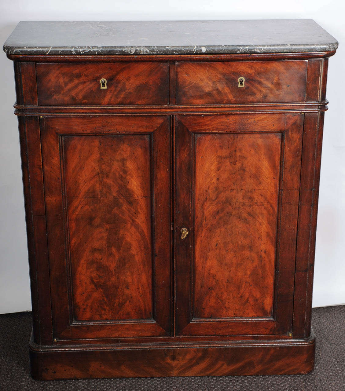 A French Louis Philippe mahogany wall cupboard, circa 1840
