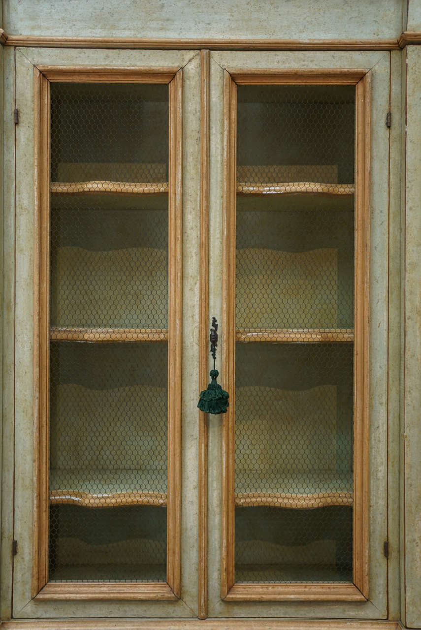 Wood Painted Italian Style Cabinet For Sale