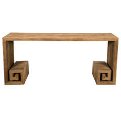 20th Century Scroll Legs Chinese Console Table