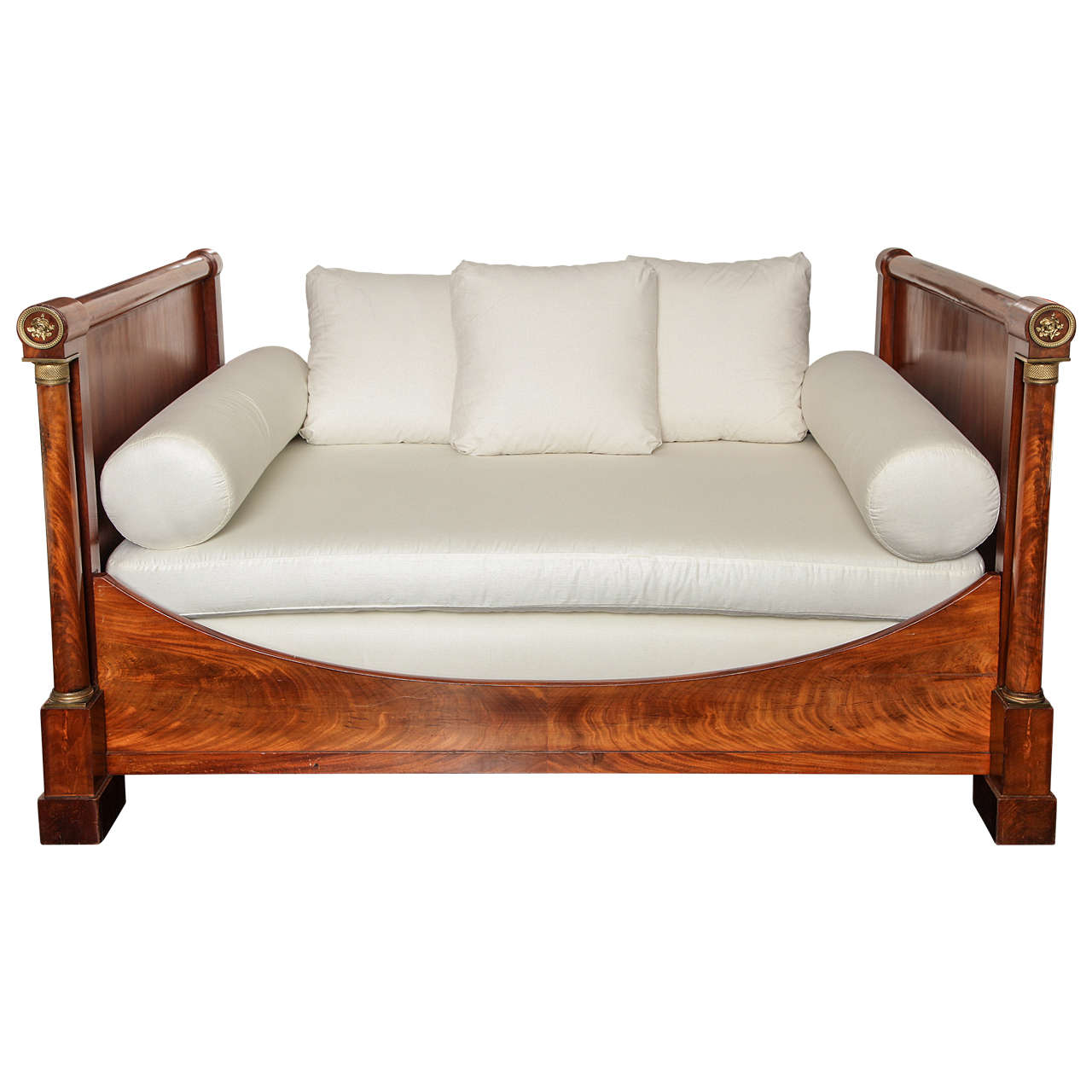 19th Century Empire Mahogany Daybed For Sale