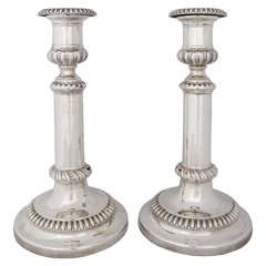 A Pair of George III Silver Candlesticks