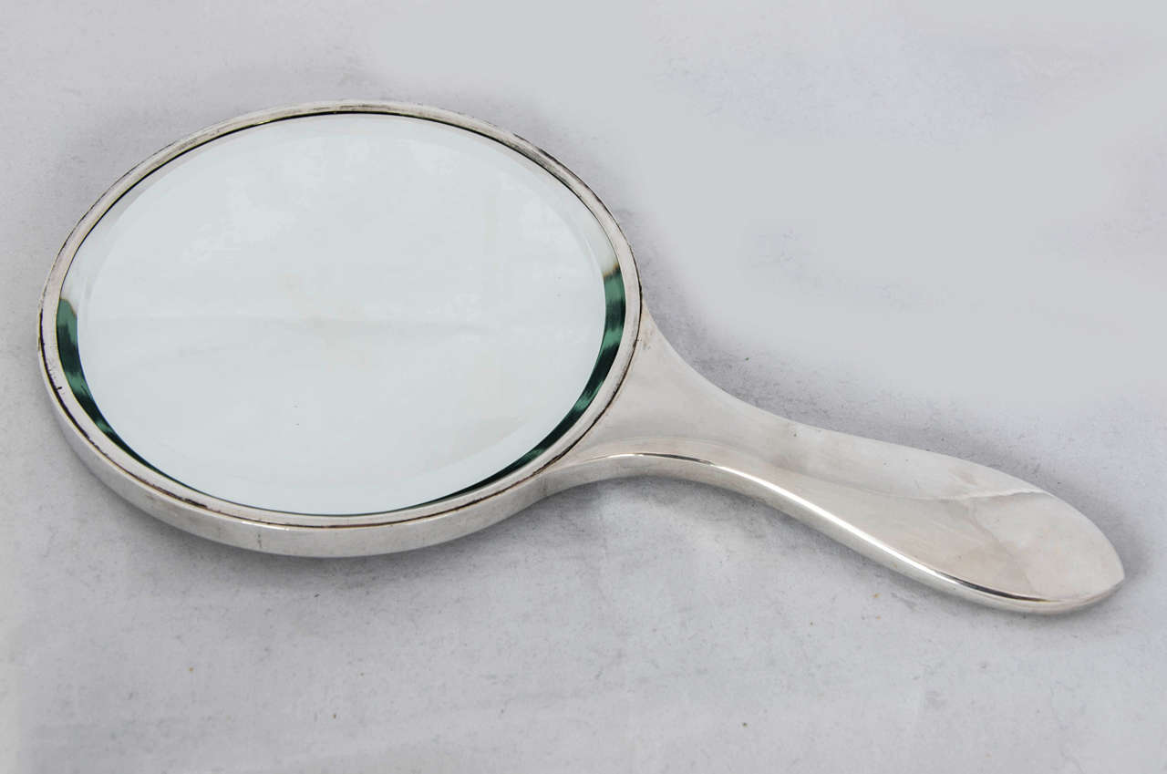 Chinese Export Silver Hand Mirror 5