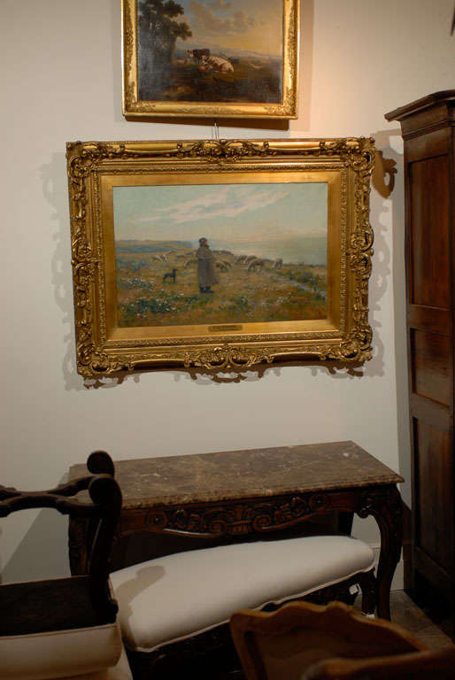 French Sheep Painting