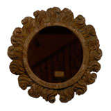 18th Century Carved Italian Round Mirror