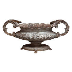19th C Beaux Arts Cast Iron French Urn