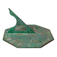 Antique American Cast Iron Sundial Plate
