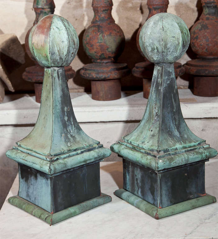 Elegant French Copper Finials at 1stDibs copper finials for sale