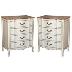 Pair of French Painted Chests of Drawers
