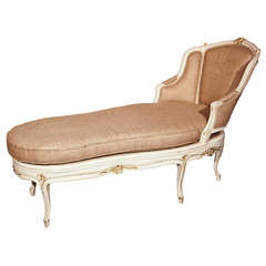 French Louis XV Style Painted Chaise
