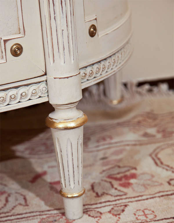 French White Painted Demilune Chest 2