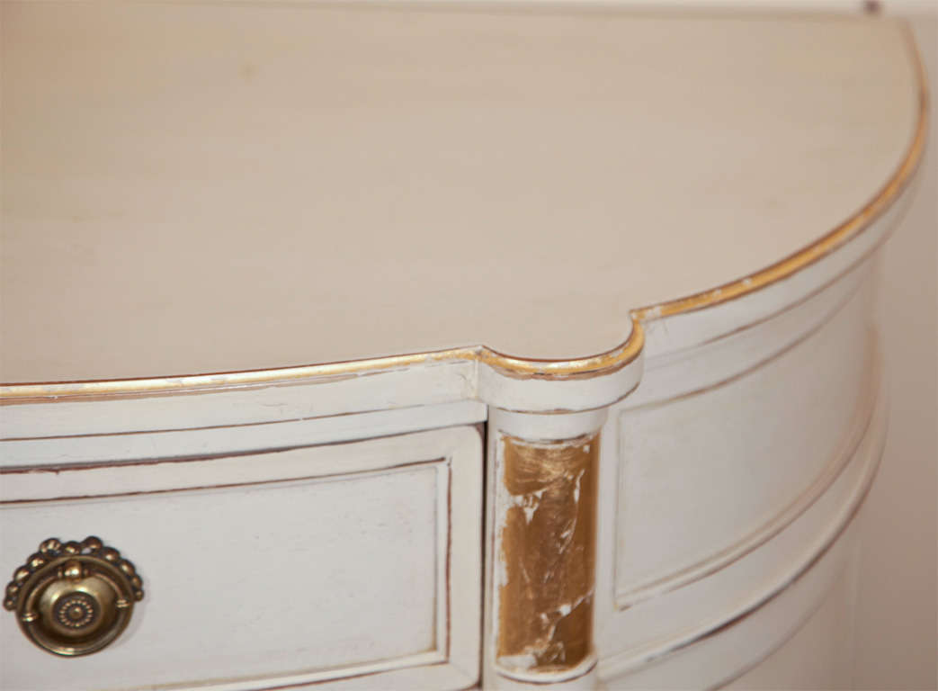 French White Painted Demilune Chest 3