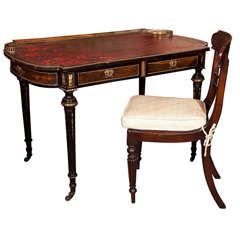 Antique Napoleon Style Writing Desk and Chair