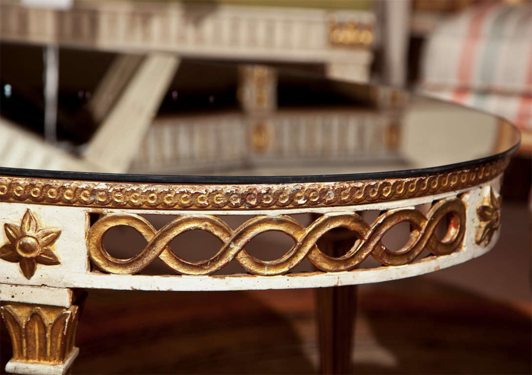 French Louis XIV Style Oval Coffee Table Manner of Jansen In Good Condition In Stamford, CT