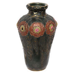 An Austrian jeweled Vase signed Amphora
