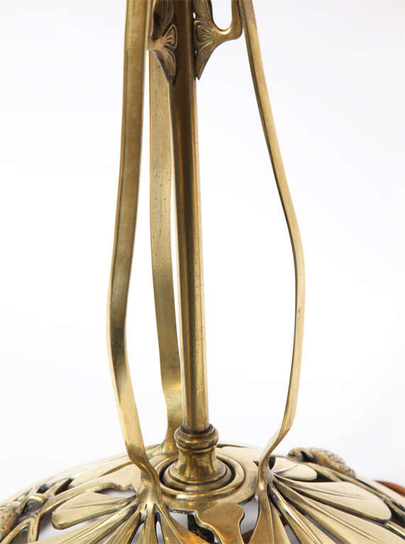 An Austrian Secessionist brass and jeweled Table Lamp 3