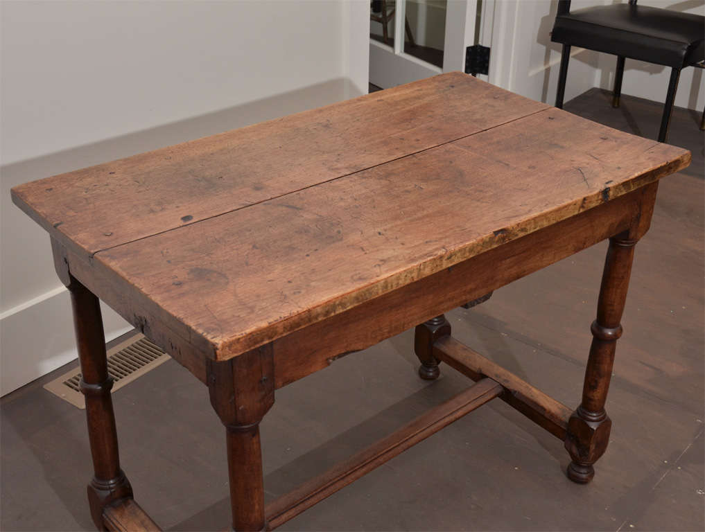 Antique Rustic Wood Table with Single Drawer, France, c. 19th Century 6