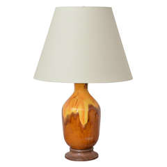 Brown + Yellow Ceramic Lamp 4