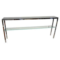 Mid Century Narrow Two Tier Console Table by Florence Knoll
