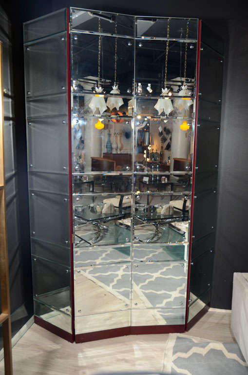 Exceptional Hollywood Style Four Panel Mirrored Screen 3