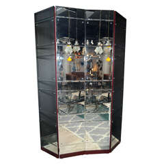 Exceptional Hollywood Style Four Panel Mirrored Screen
