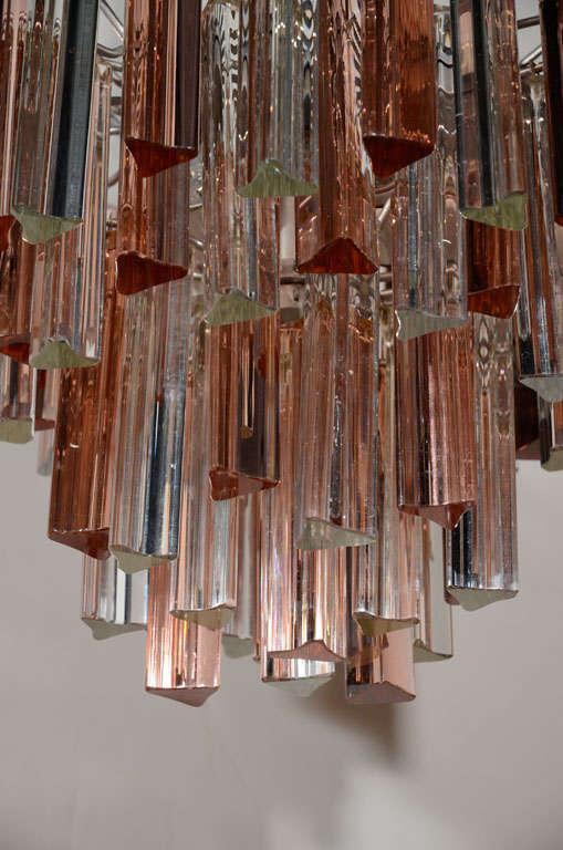 copper and crystal chandelier