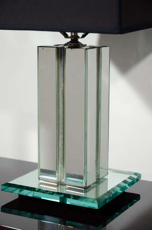 Pair of Art Deco Style Skyscraper Mirrored Table Lamps at 1stdibs