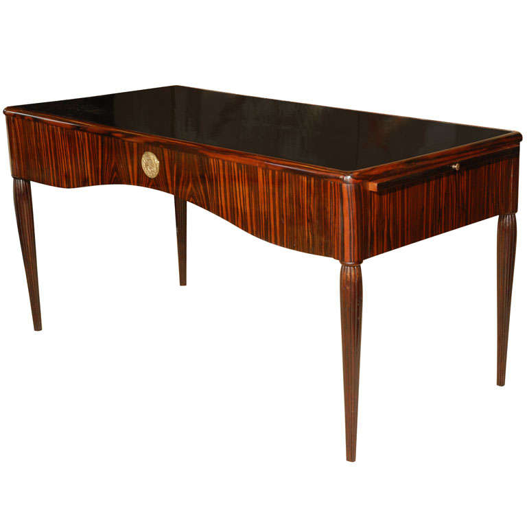 Art Deco Macassar Desk at 1stDibs