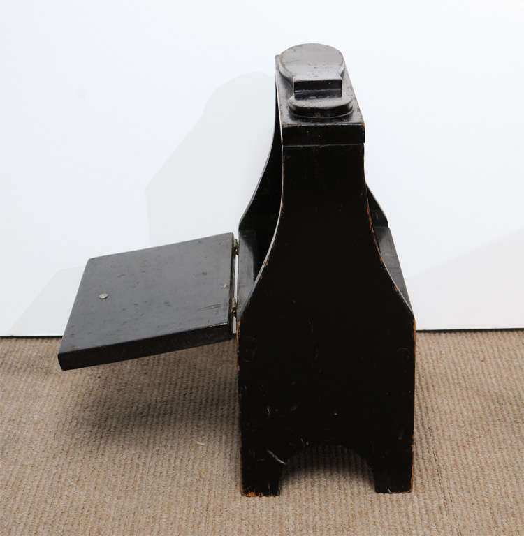 Mid-20th Century Antique black shoe-shine box