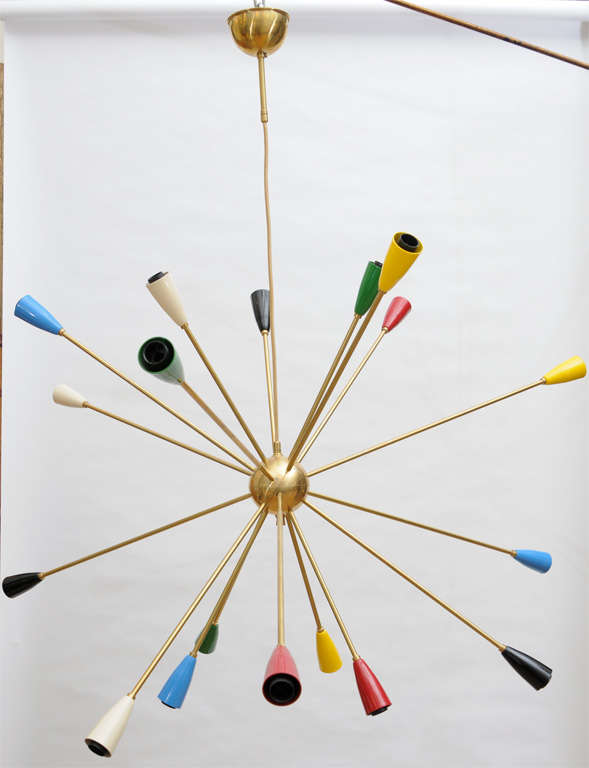 18 Spoke Sputnik Chandelier by Stilnovo