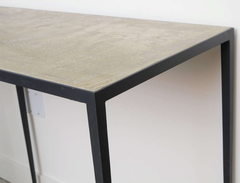 Unknown JMF Style Polished Concrete and Iron Console