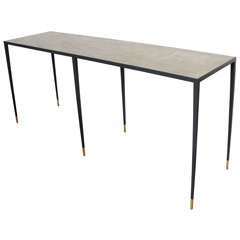 JMF Style Polished Concrete and Iron Console 1
