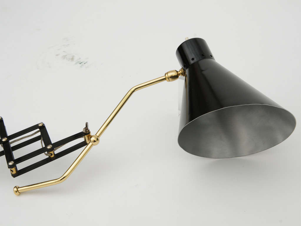 Mid-Century Modern Scissor Style Extendable Wall Light For Sale