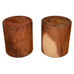 Acacia Wood Pedestals / Side Tables
