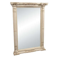 Antique White Framed Mirror