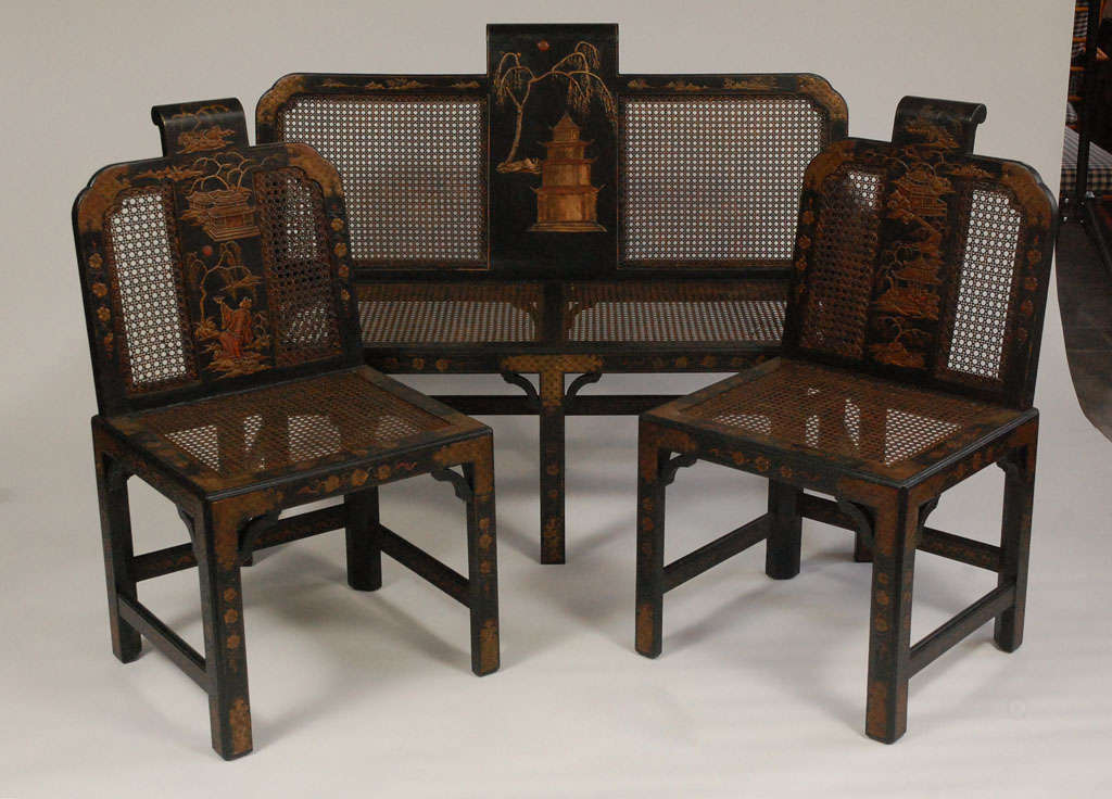 Chinoiserie Drawing Room / Parlor Set