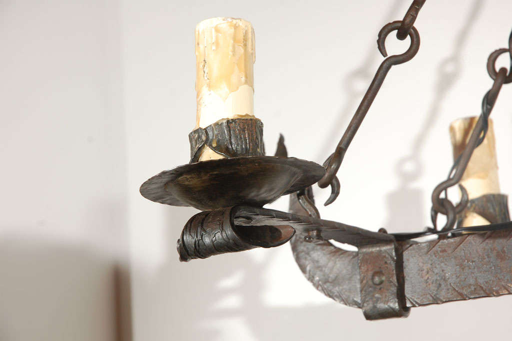 Wrought Iron Dragon Chandelier at 1stDibs