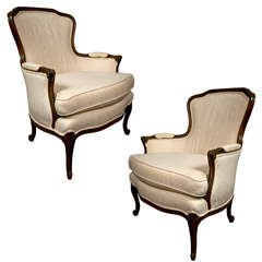 Pair Louis XV Style Bergeres