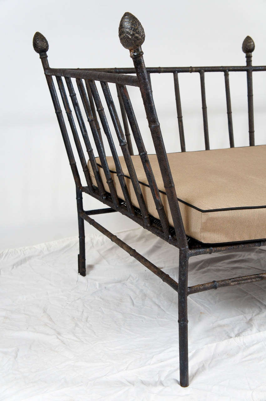 Faux Bamboo Garden Settee at 1stDibs