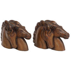 Vintage Mixed Metal Equine/Horsehead Bookends