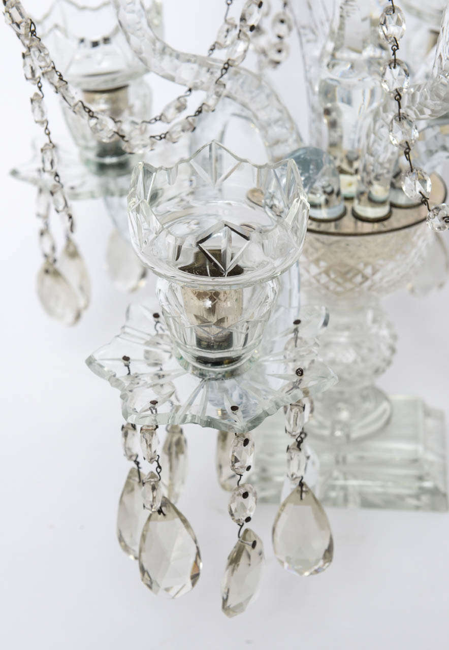 Pair of English Crystal Candelabras, 19th Century 1
