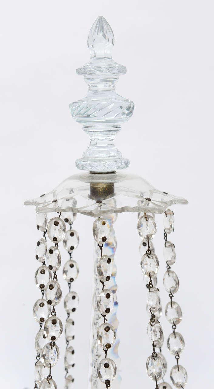 Pair of English Crystal Candelabras, 19th Century 2