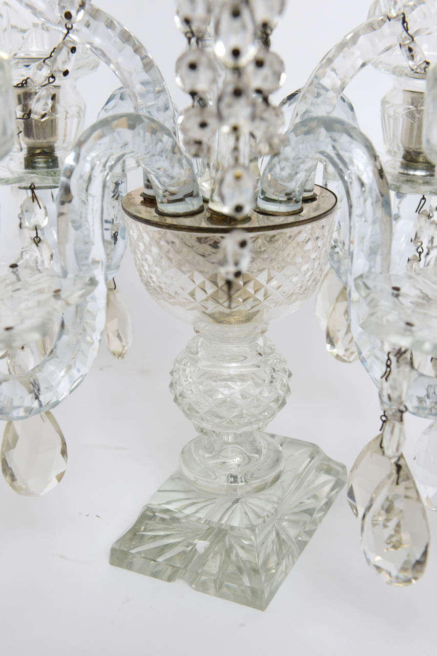 Pair of English Crystal Candelabras, 19th Century 5