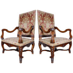 Pair Armchairs Style Regence