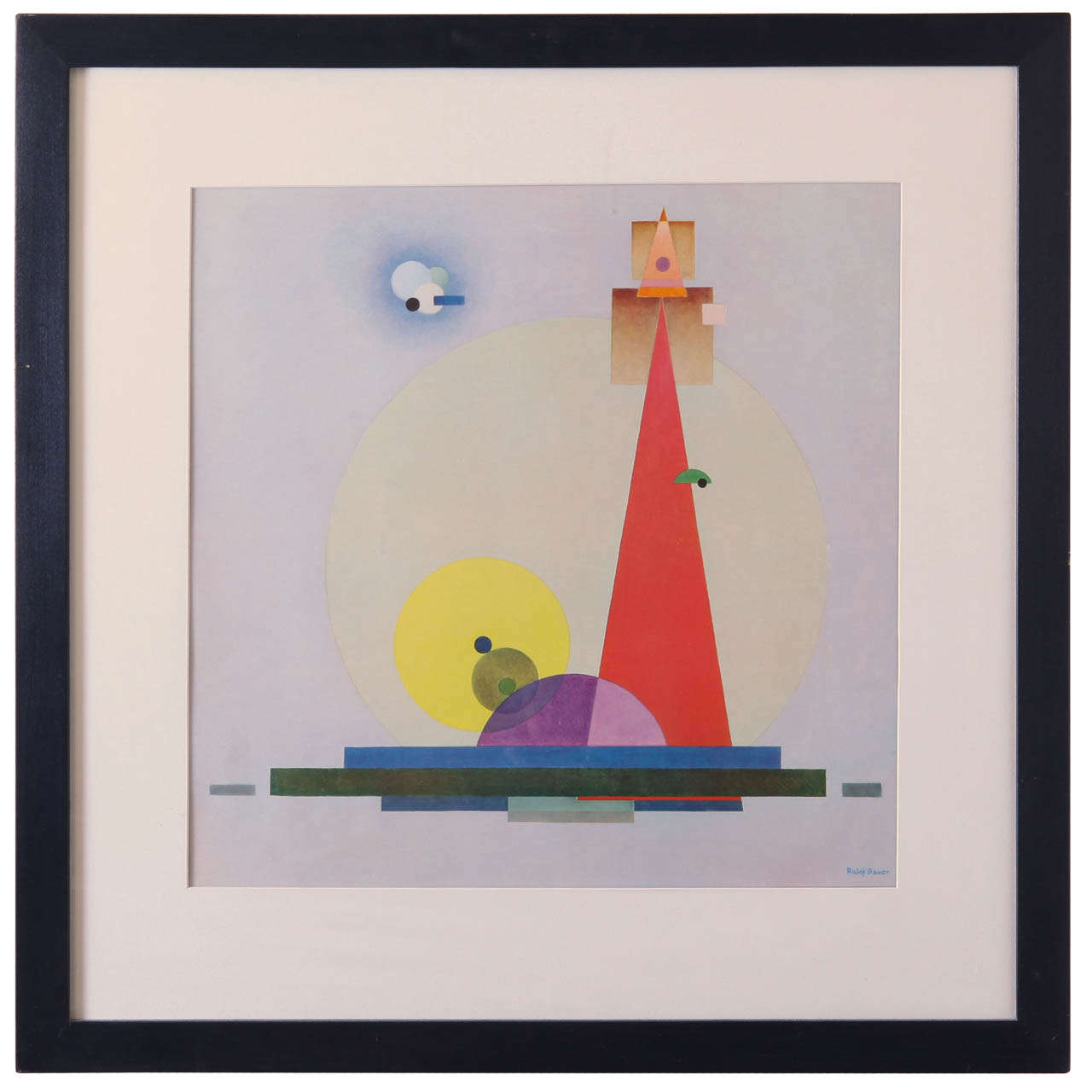 Rudolf Bauer, "The Holy One" Color Litho Guggenheim Print