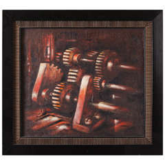 Extreme Industrial  Machine Age Oil on Canvas